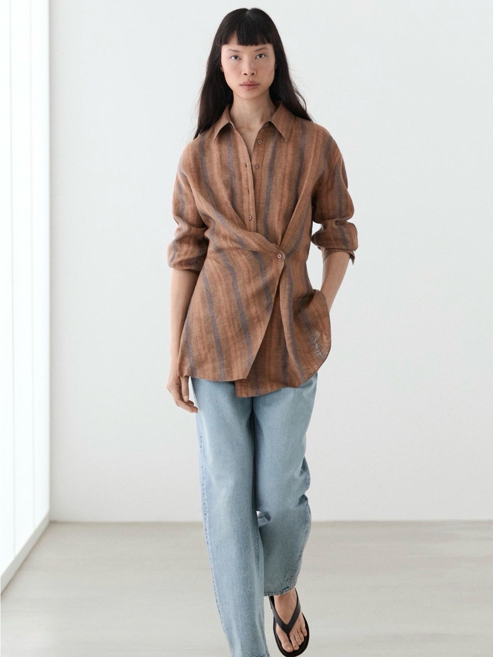 Crossover Striped Shirt